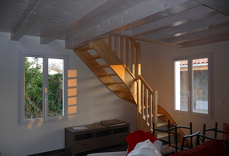 escalier bois maison oleron