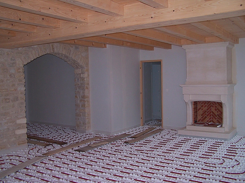 plancher chauffant hydraulique maison oleron